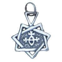 Amuleto Plata Estrella 7 Puntas 2.5 x 2.2 cm (HAS)