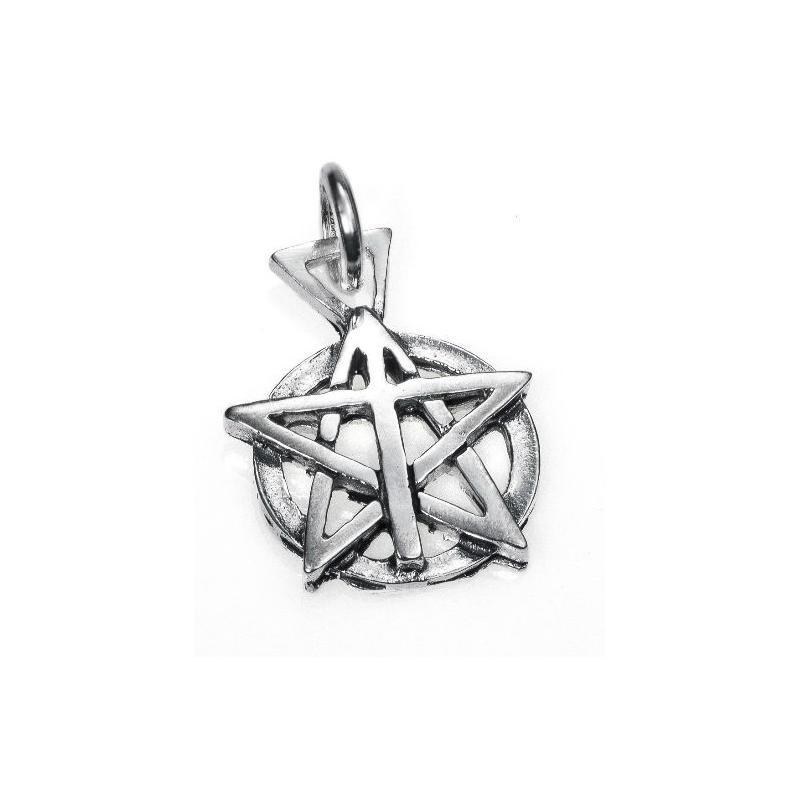 Amuleto Plata Pentagrama 2.5 x 1.9 cm(Has