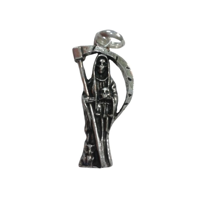 Amuleto Plata Santa Muerte 04 x 02 cm