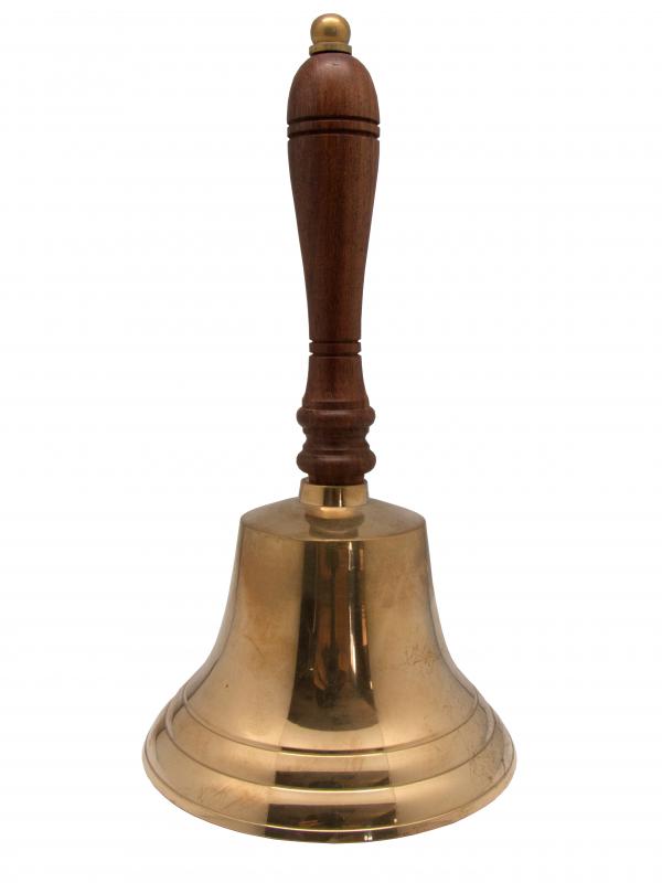 Campana Bronce Mango Madera Grande (21-23 cm.) (Ochun)