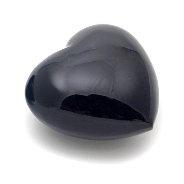 Piedra Forma Corazon Obsidiana Negro 45 x45 x15 mm