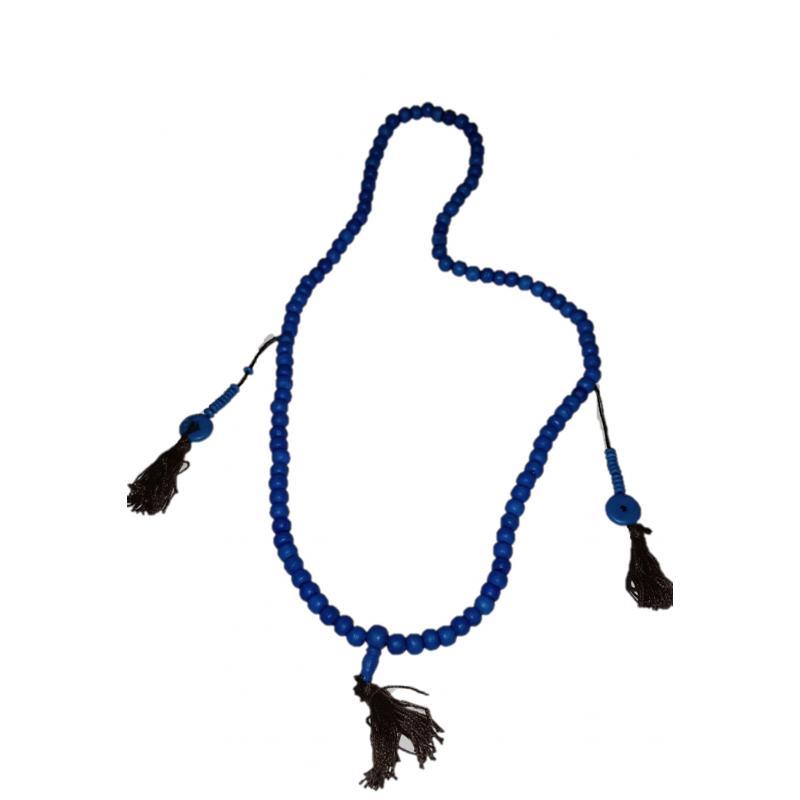 Collar Tibetano Mala Azul (36 cm - Bola Resina 8 mm)