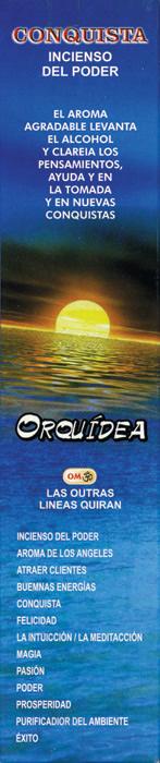 Incienso Poder Conquista - Orquidea (Contiene 8 varillas) (S) (HAS)