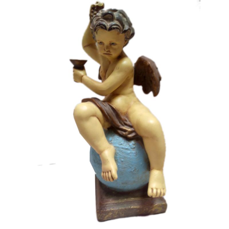 FIGURA Angel con Uvas 43 x 21 x 20 cm (Acabado Antiguo) (S) *(HAS)