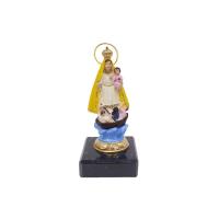 Imagen Caridad del Cobre 12 cm c/ Manto Amarillo - Resina (Base Marmol)