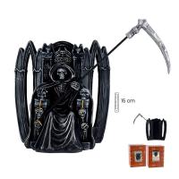 Imagen Santa Muerte 15 cm Negra - Sentada (Premium)