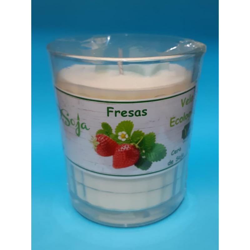Vela Aromatica DSoja Fresa (En Vaso 9 x 8) Ecologica Vela Aromatica DSoja Fresa (En Vaso 9 x 8) Ecologica