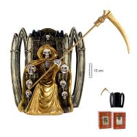 Imagen Santa Muerte 15 cm Dorada - Sentada (Premium)