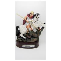 Imagen San Jorge a Caballo 12 cm - Resina (Base Marmol)