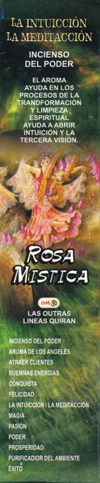 Incienso Poder Intuicion Meditacion - Rosa Mistica (Contiene 8 varillas) (S) (HAS)