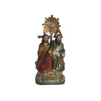 Imagen Santa Muerte sobre Trono Imperial 22 cm (Negra) (c/ A...