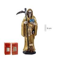 Imagen Santa Muerte 15 cm Dorada (Premium)