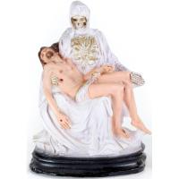 Imagen Santa Muerte Piadosa 25 cm 10 inch (Blanca) (c/ Amule...