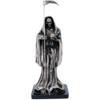 Imagen Santa Muerte Metalica 40 cm. (Plateada)