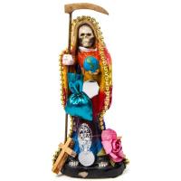 Imagen Santa Muerte Vestida 15 cm (7 Colores) (c/ Amuleto Ba...