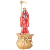 Imagen Santa Muerte sobre Bolsa Dinero 28 cm (Roja) (c/ Amul...