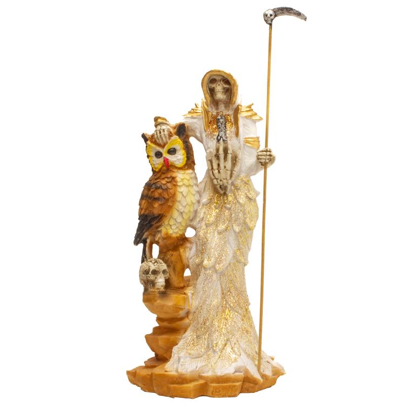 Imagen Santa Muerte Emplumada (Blanca) 56 cm - Artesanal puede variar el color u la forma de los det