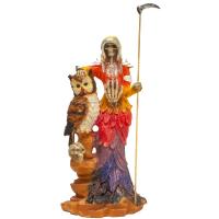 Imagen Santa Muerte Emplumada (7 Colores) 56 cm - Artesanal puede variar el color u la forma de los