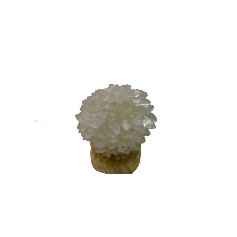 Lampara Piedra Esfera Cuarzo Cristal Puntas 12 cm