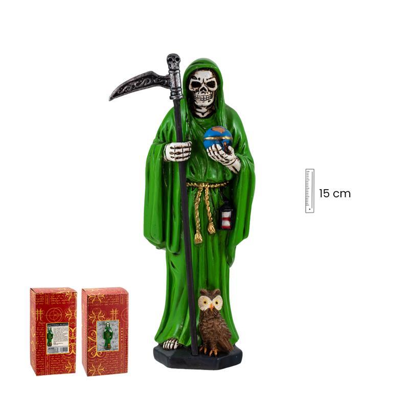 Imagen Santa Muerte 15 cm Verde (Premium)