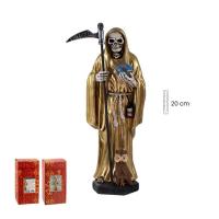 Imagen Santa Muerte 20 cm Dorada (Premium)