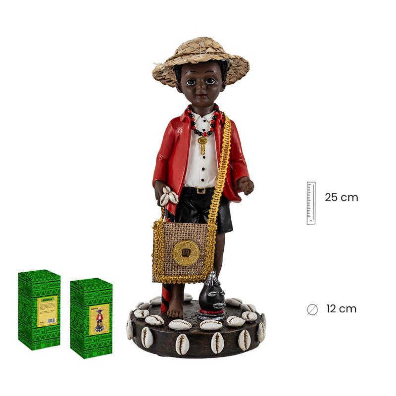 Imagen Bebé Elegua 26 cm (Con Base, Sombrero y Morral) (Resina Premium)