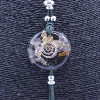 Collar Orgon Espiral Verde con Abalorios (3,7 cm Ajustable)