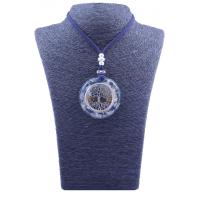 Collar Orgon Arbol de la Vida Azul (5,4 cm Ajustable)
