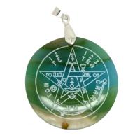 Colgante Geometria Tetragramatron Agata Verde (Has)