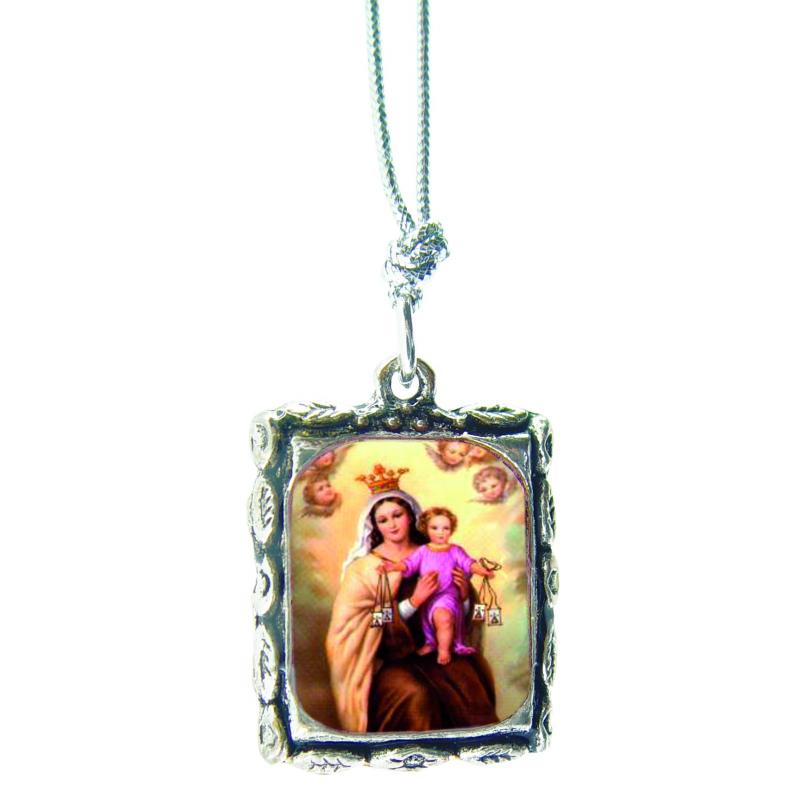 Medalla Virgen del Carmen (A todo Color) (Con Cordon)