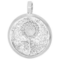 Medalla joyeria Ochun Rodio chapado (2,9 cm)
