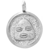 Medalla joyeria Eleggua Rodio chapado (2,7 cm)