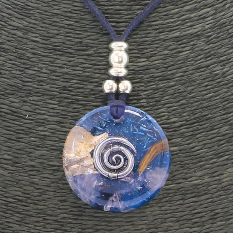 Collar Orgon Espiral Azul (3,7 cm Ajustable)