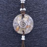 Collar Orgon Espiral Beige con Abalorios (3,7 cm Ajustable)