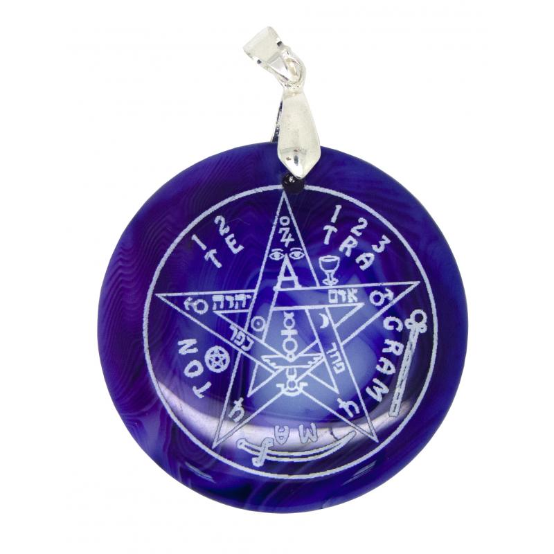 Colgante Geometria Tetragramatron Agata Morado (Has)