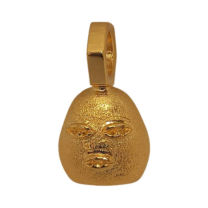 Dije joyeria Eleggua cemento grande Oro 18k chapado (1,5 cm)