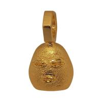 Dije joyeria Eleggua cemento grande Oro 18k chapado (1,5 cm)