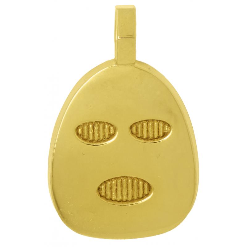 Dije joyeria Eleggua plano mediano Oro 18k chapado