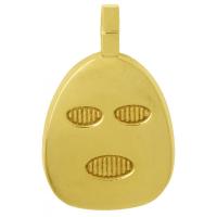 Dije joyeria Eleggua plano mediano Oro 18k chapado