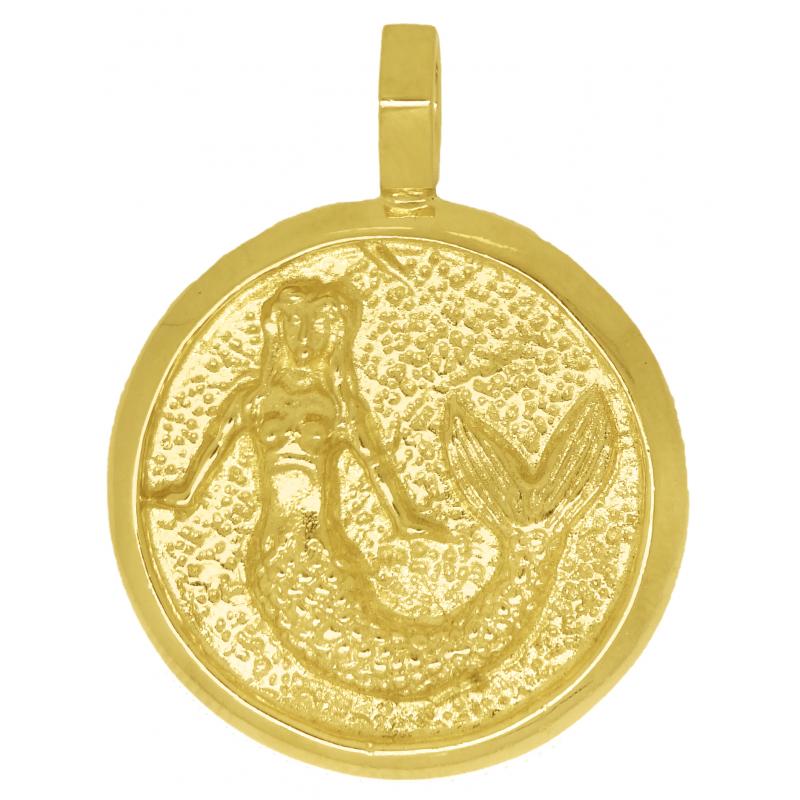 Medalla joyeria Yemanja Oro 18k chapado (2,7 cm)