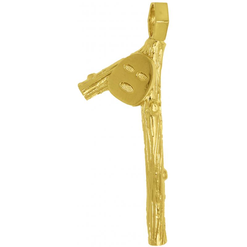 Dije joyeria Eleggua garabato Oro 18k chapado (4,4 cm)