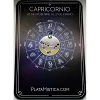 Colgante Chapa Constelacion Capricornio - plata 925
