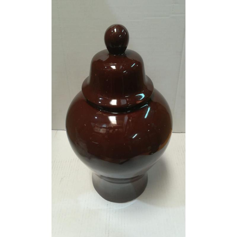 Tibor Ceramica 38 x 20 cm Marron (Oya)(PRODUCTO CON TARA, PUEDE CONTENER PICOTAZOS, RAJAS, DESGASTE,