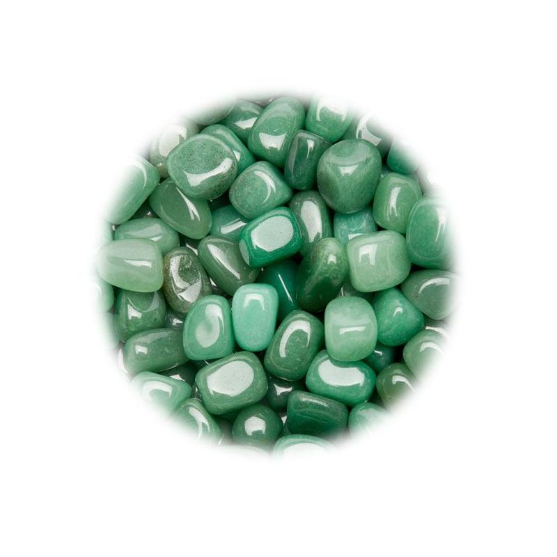 Cuarzo verde rodada pequeña pack 250 g