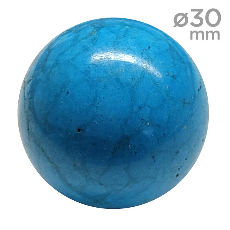 PIEDRA BOLA Howlita Azul 3 cm