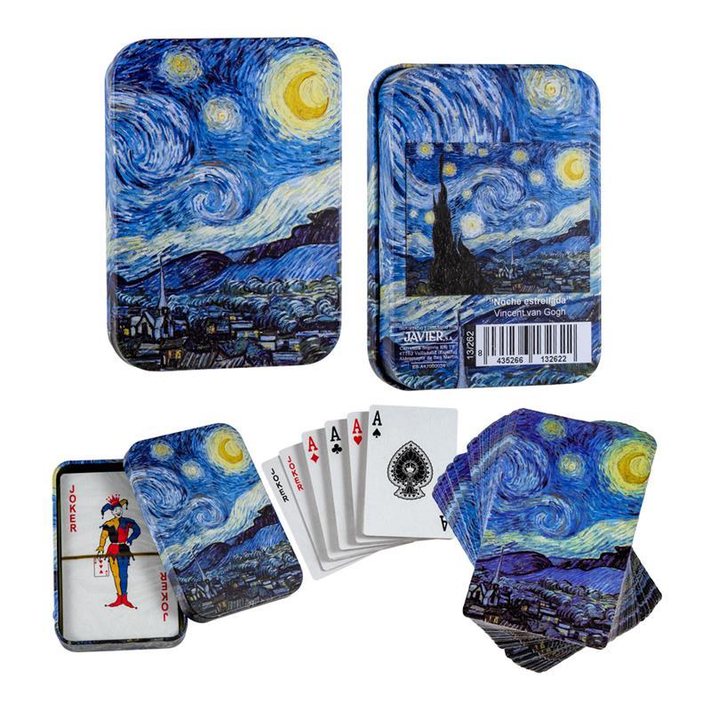 Baraja Poker Noche estrellada - Vicent Van Gogh 7x10 cm en Lata / In a Tin